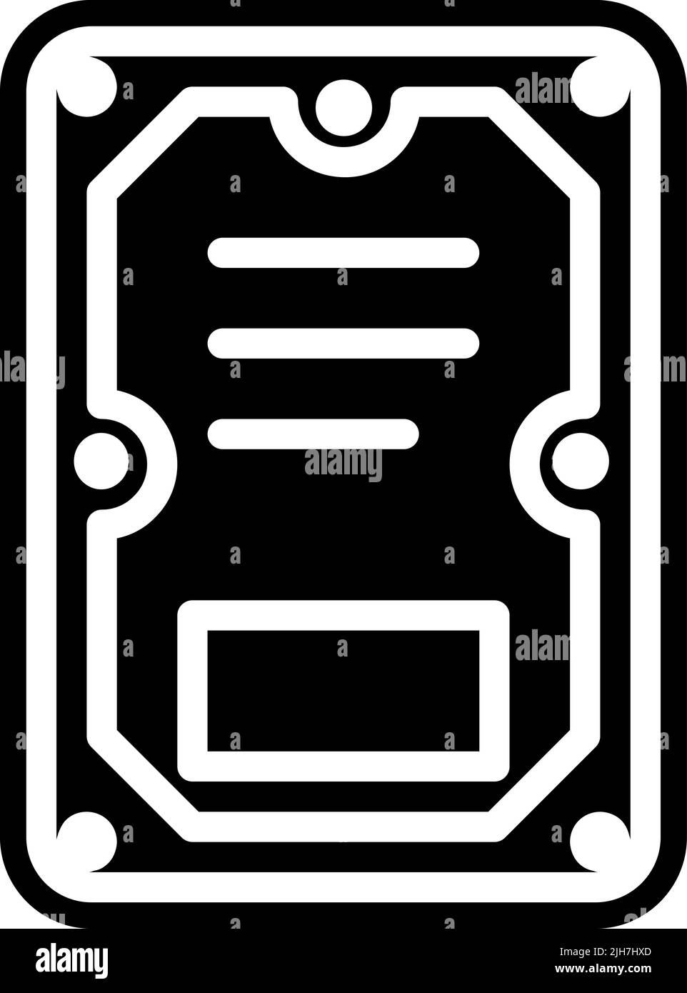 Symbol für die Hardware-Festplatte Stock Vektor