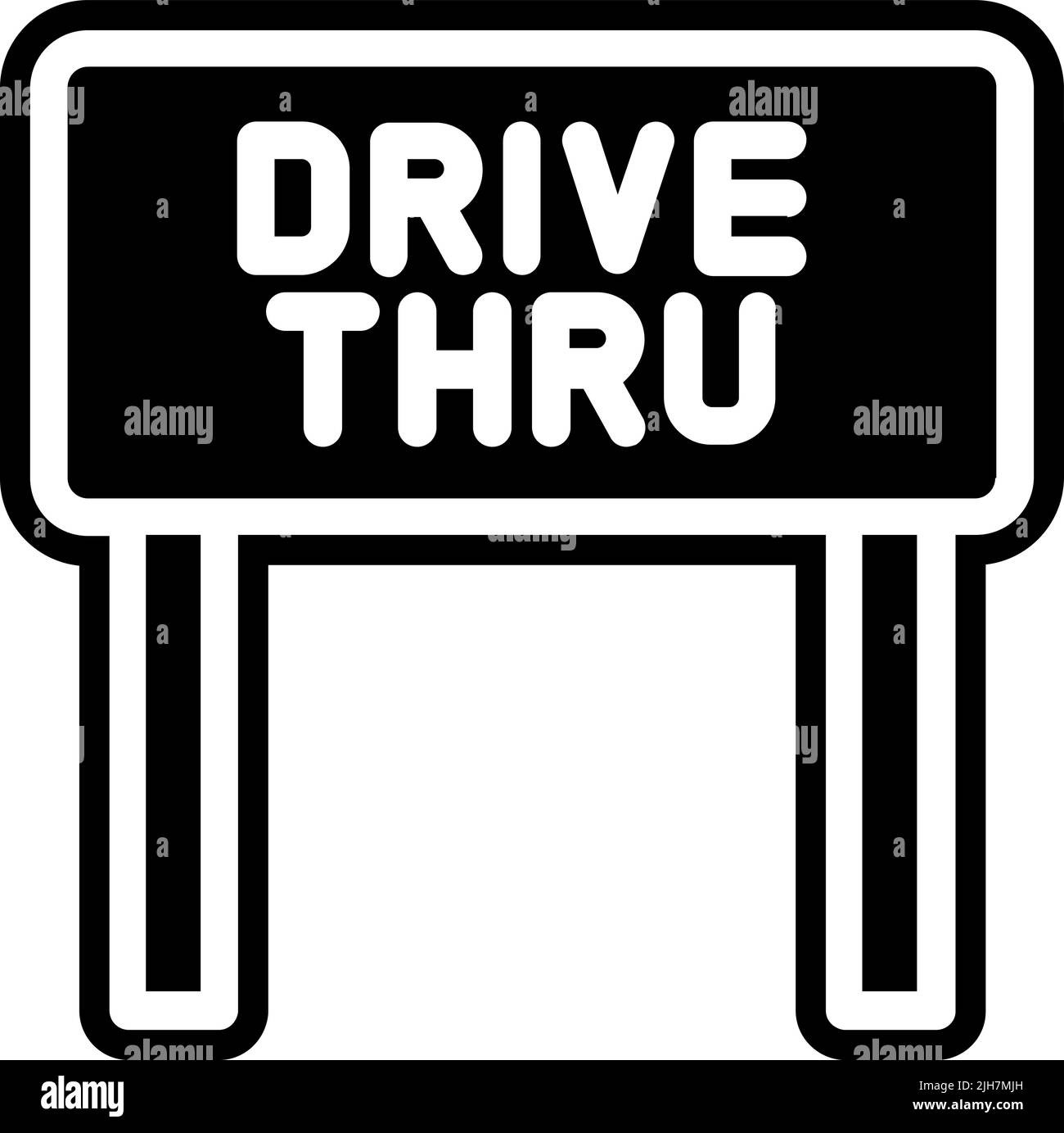 Restaurant Drive Thru Icon Stock Vektor