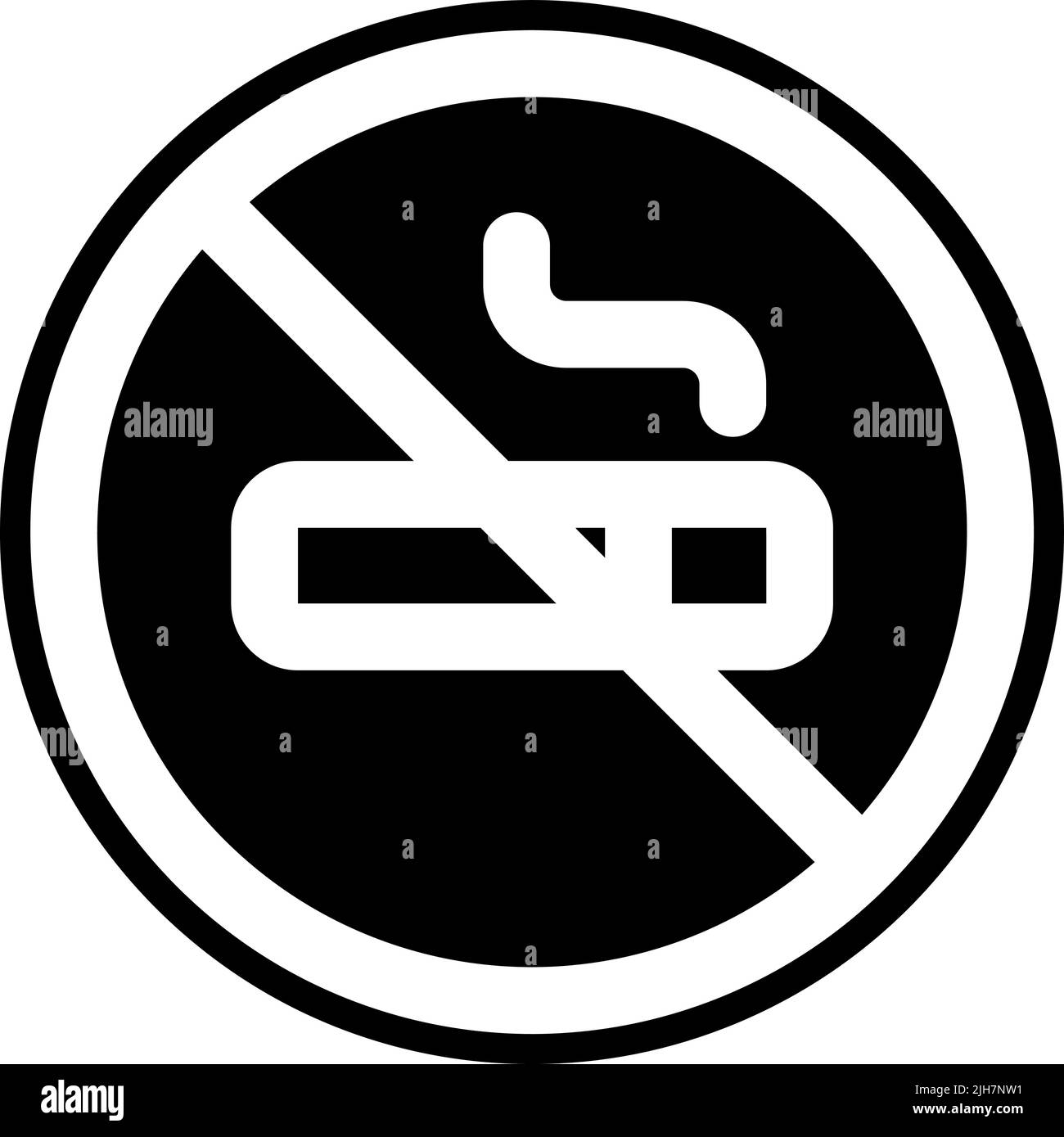 Symbol für Rauchverbot und Signal Stock Vektor