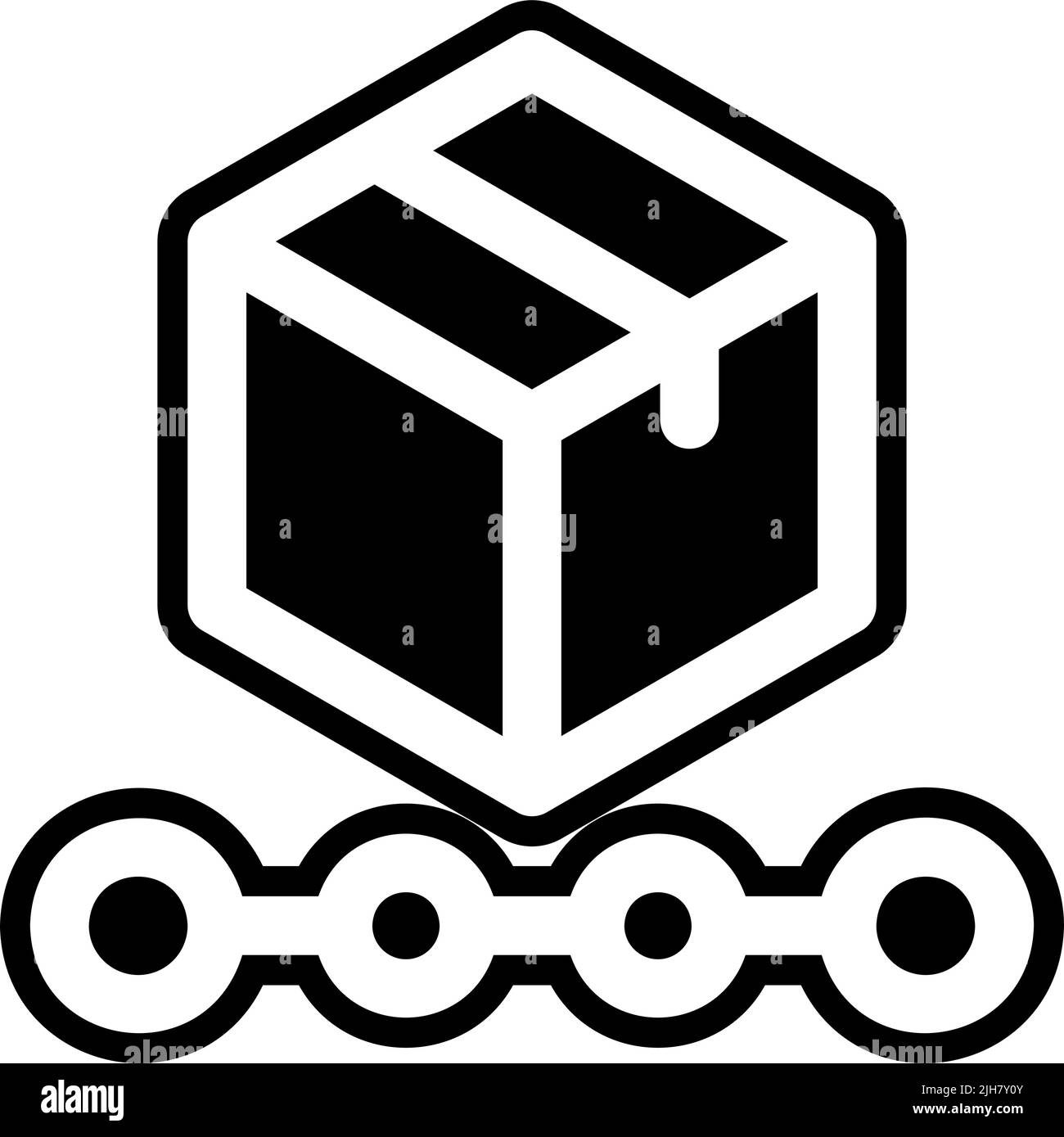 Symbol für die Lieferkette des Unternehmens Stock Vektor