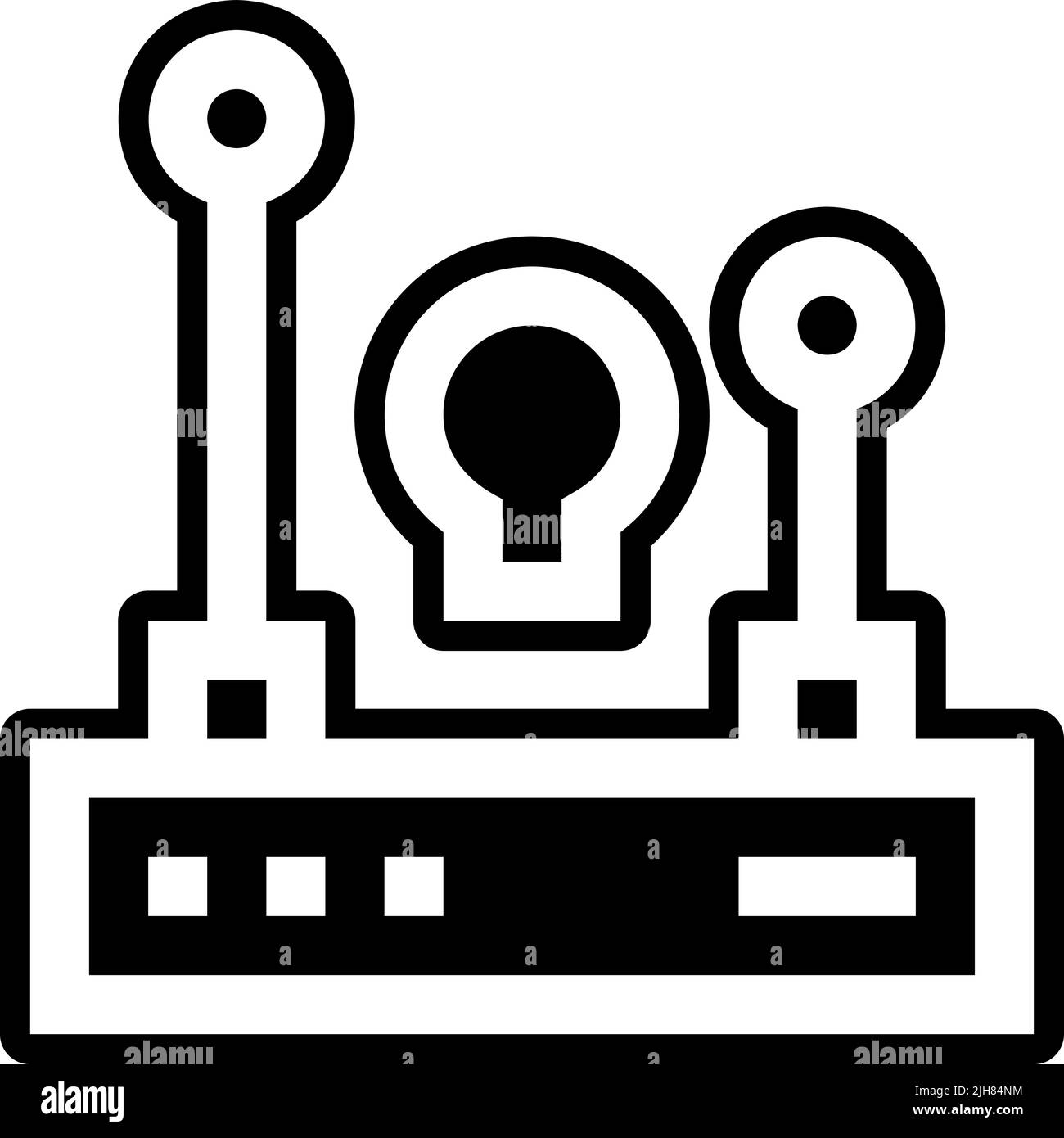 Hacker-WLAN-Router-Symbol Stock Vektor