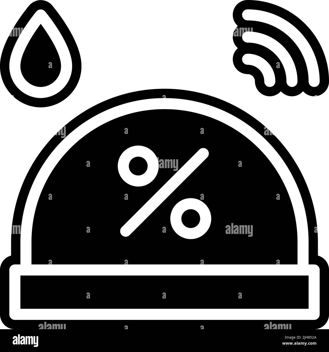 IIoT-Feuchtigkeitssymbol Stock Vektor