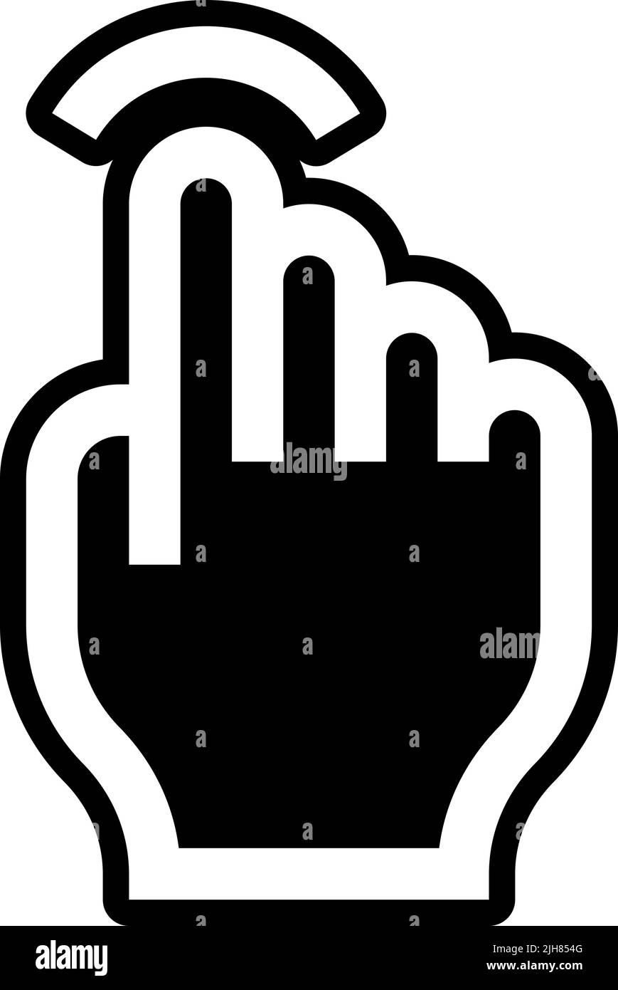 Handgesten Tippen Sie auf das Symbol Stock Vektor