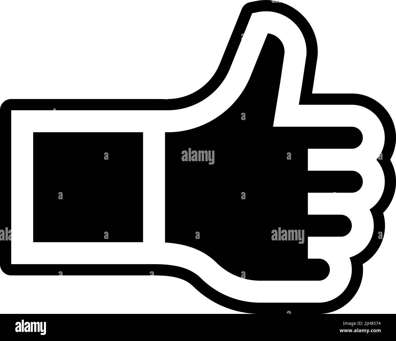 Handgesten Daumen hoch-Symbol Stock-Vektorgrafik - Alamy
