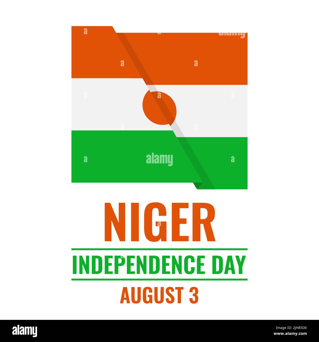Niger Independence Day Typografie Poster. Nationalfeiertag am 3. August. Vektor-Vorlage für Banner, Flyer, Grußkarte, etc. Stock Vektor