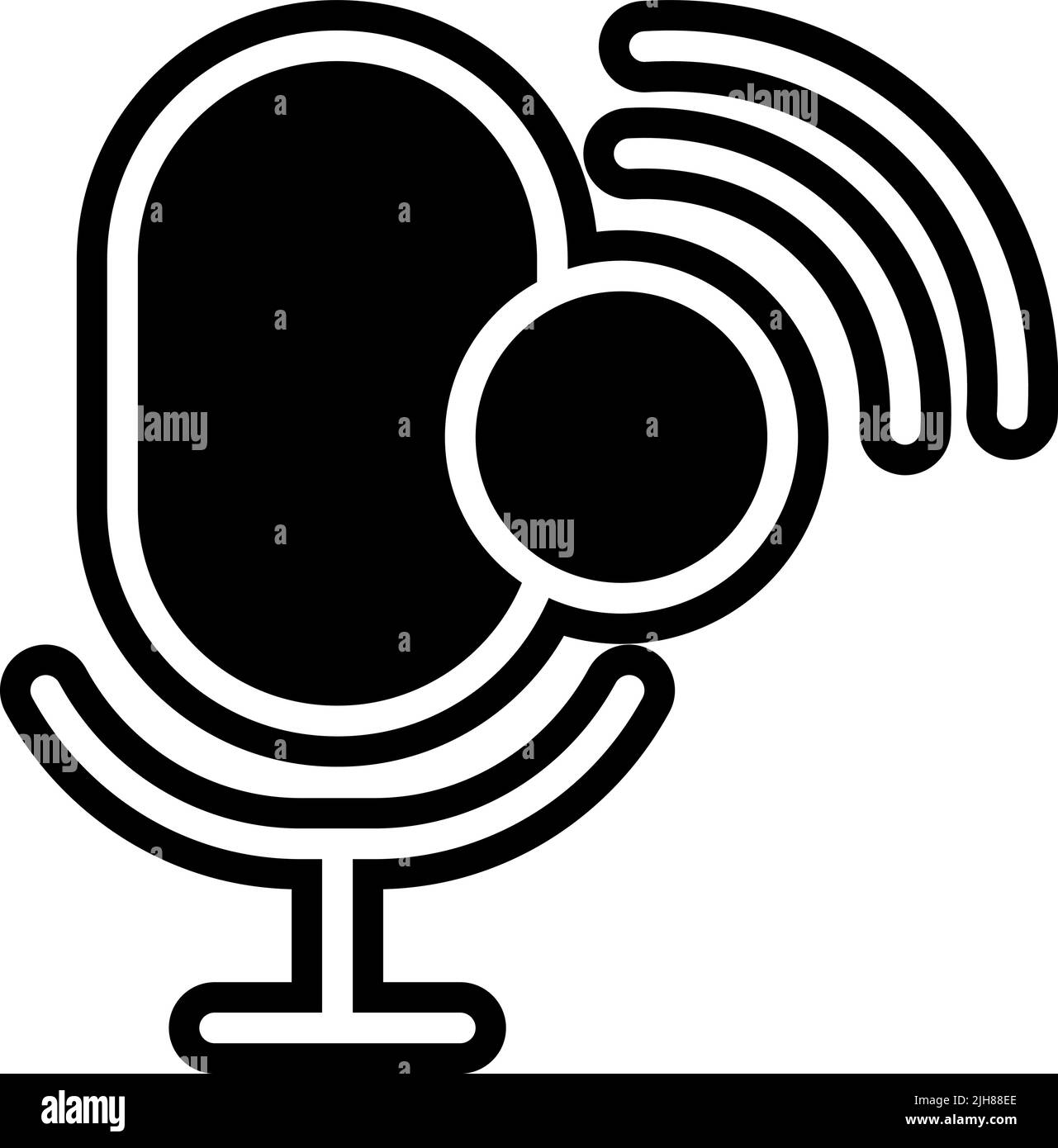 Symbol für den Sprachassistenten der mobilen Schnittstelle Stock Vektor