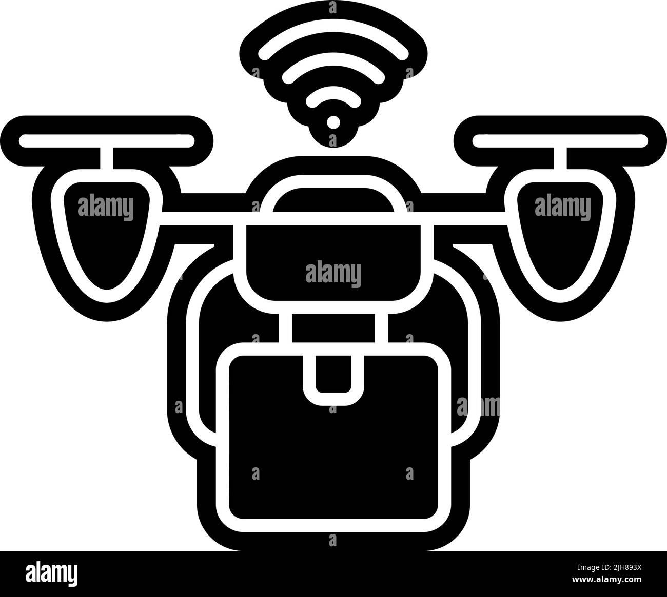 Symbol für die Lieferung von Drohnen in Smart City Stock Vektor