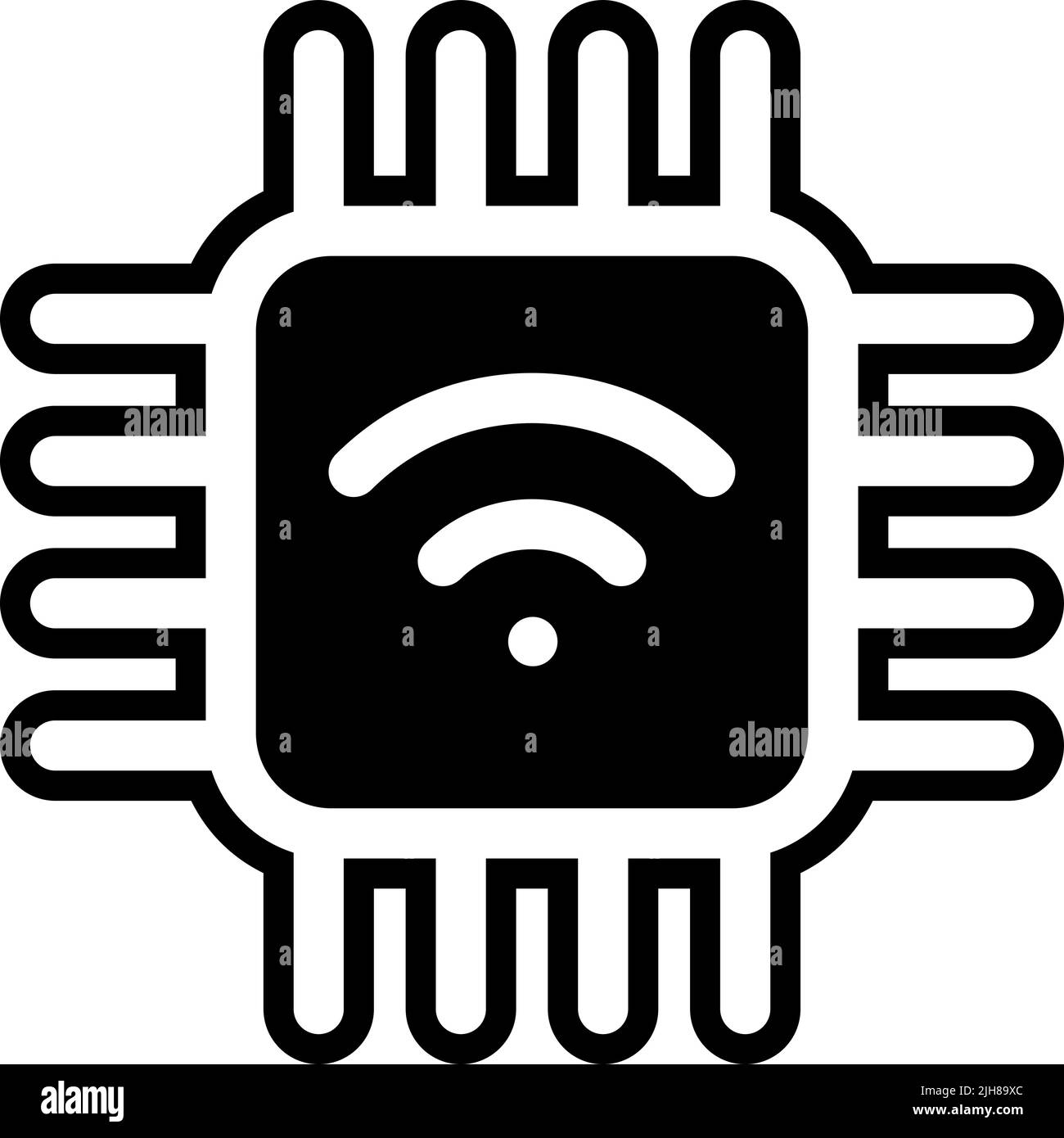 SmartHome-Mikrochip-Symbol Stock Vektor