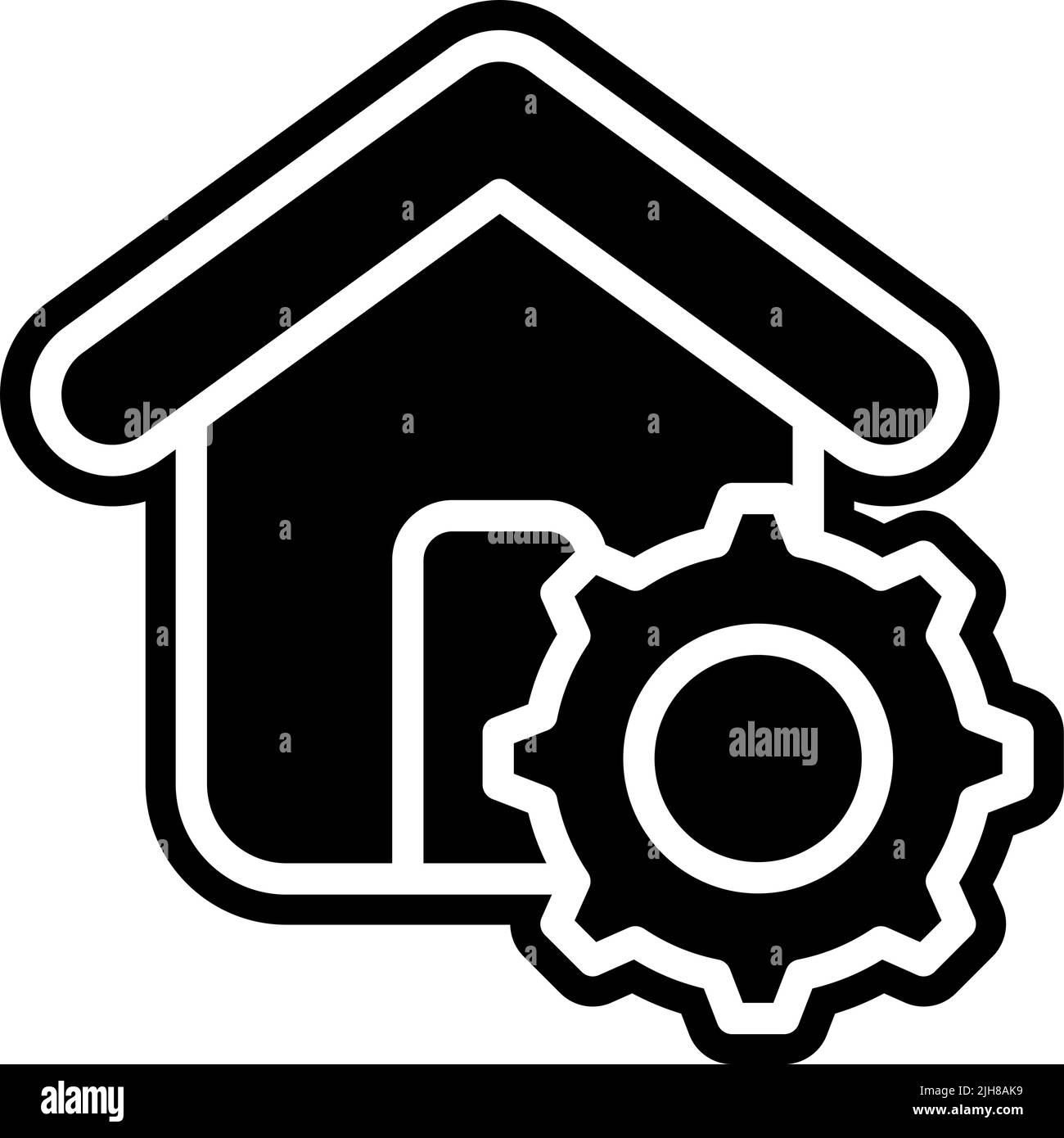 Symbol für Hausverwaltung für Hausreparatur Stock Vektor