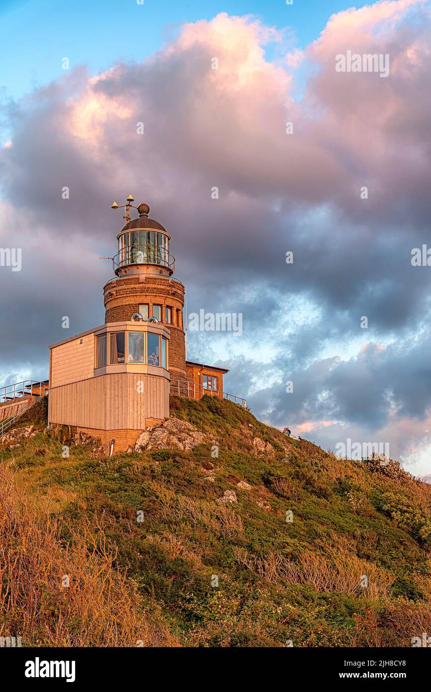 Der Hauptturm befindet sich an der Küste von Kullaberg im Südwesten Schwedens Stockfoto