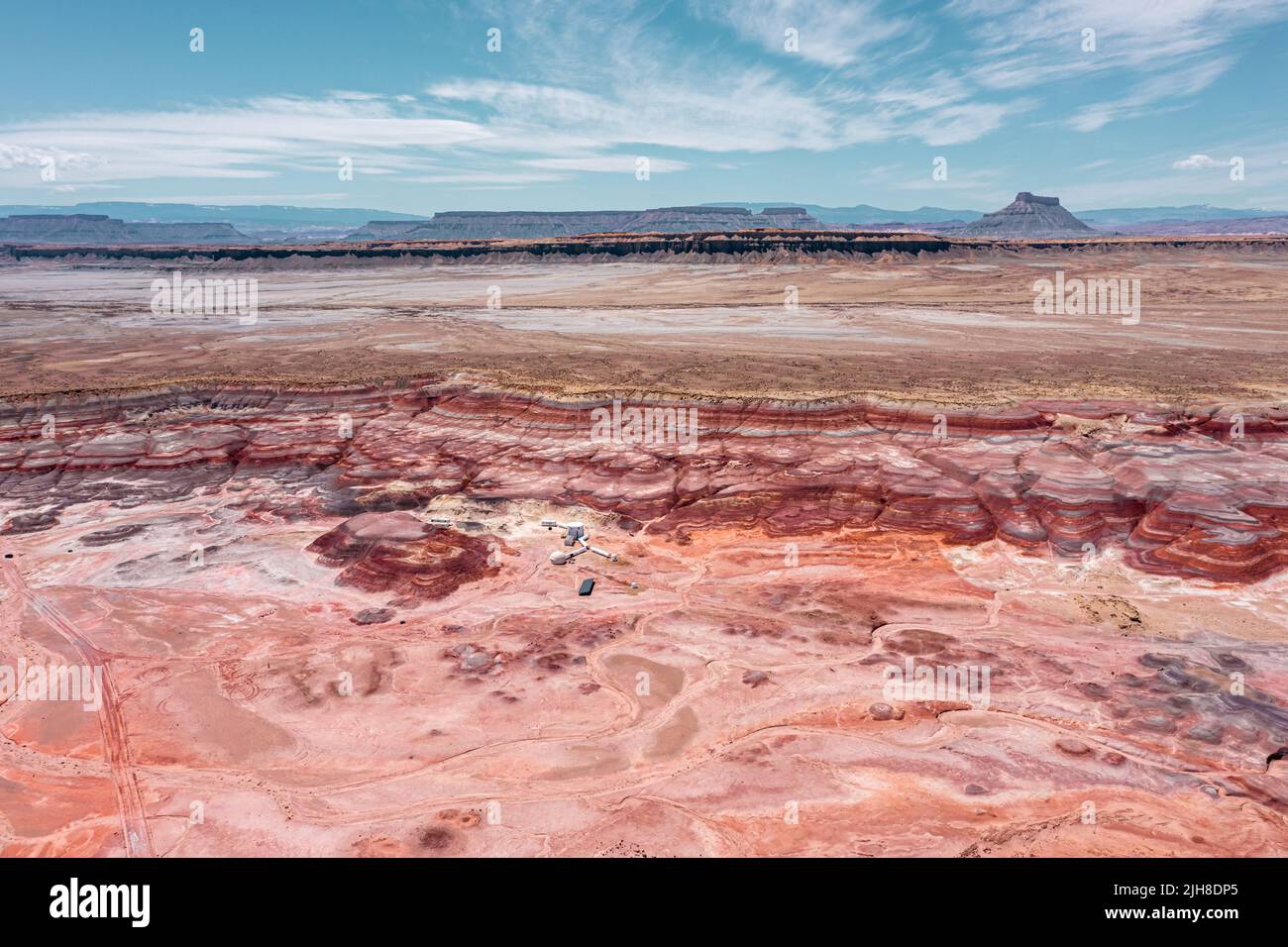 Panorama der Mars Desert Research Station in Utah. Stockfoto