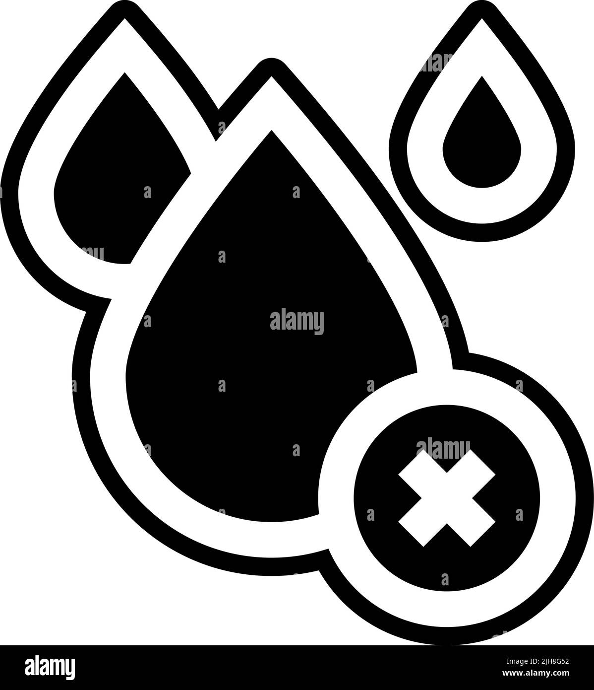 Das Symbol für Wasser ist nicht trinkbar Stock Vektor