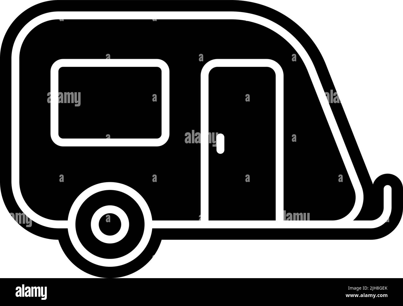 Reisesymbol für Wohnwagen Stock Vektor