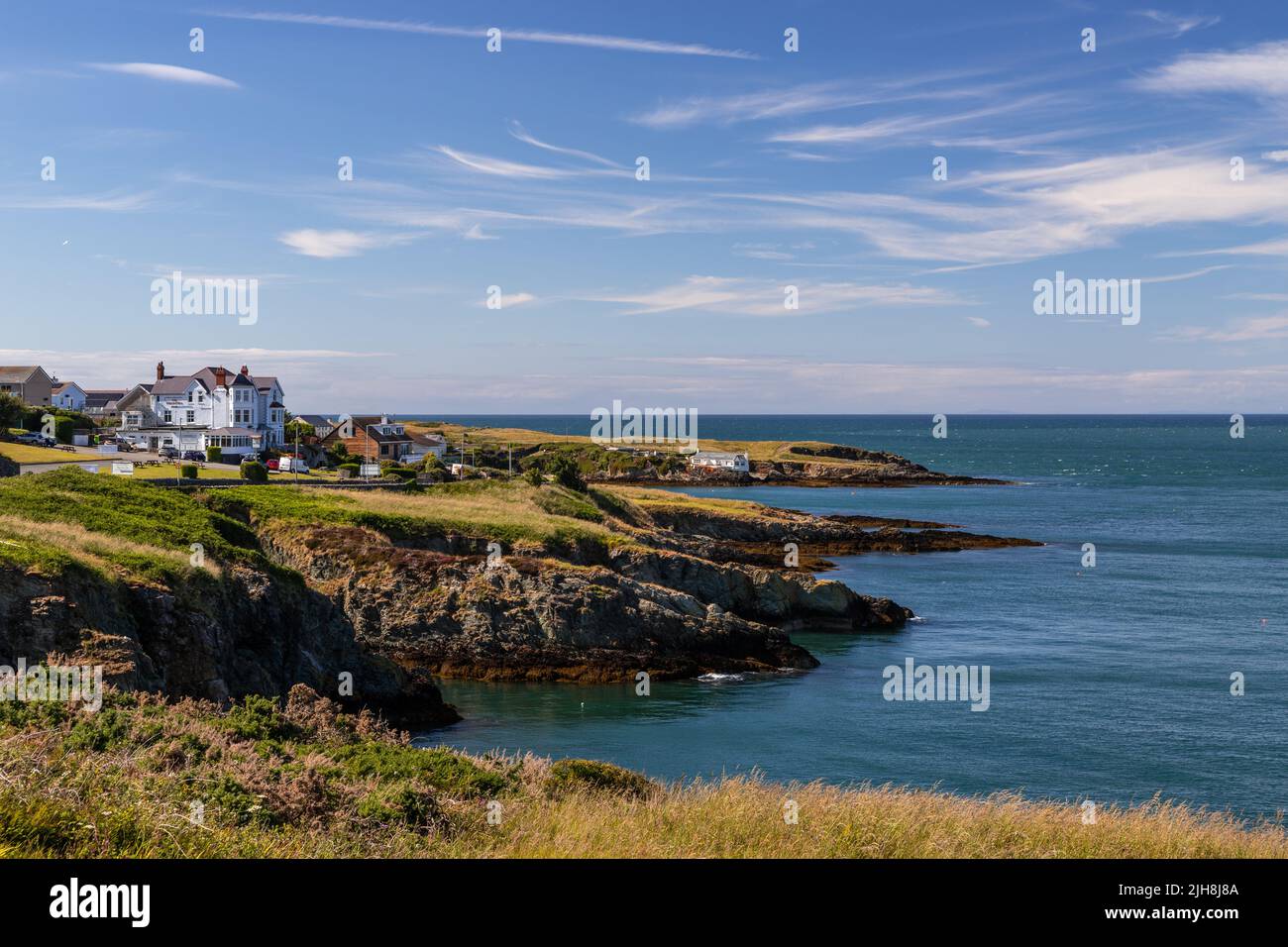 Bull Bay an der Küste von Anglesey, Nordwales Stockfoto