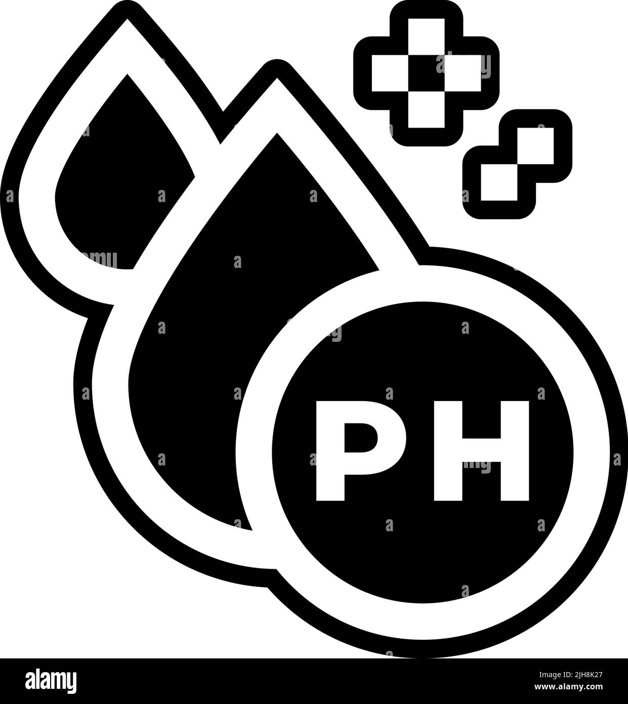 PH-Symbol für Wasser Stock Vektor