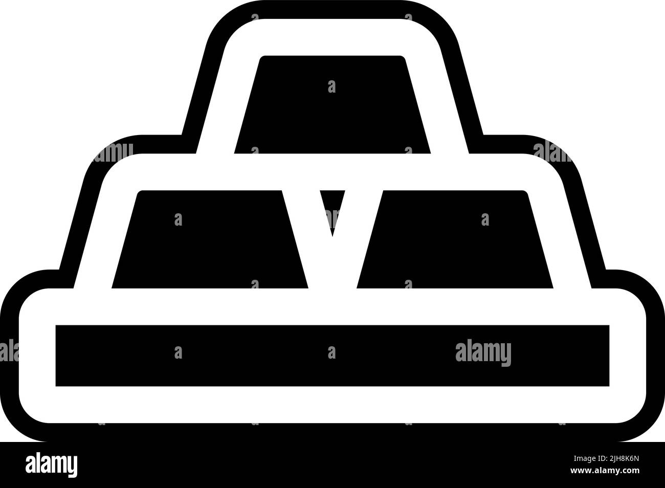 Gold-Barren-Symbol für Reichtum und Luxus Stock Vektor