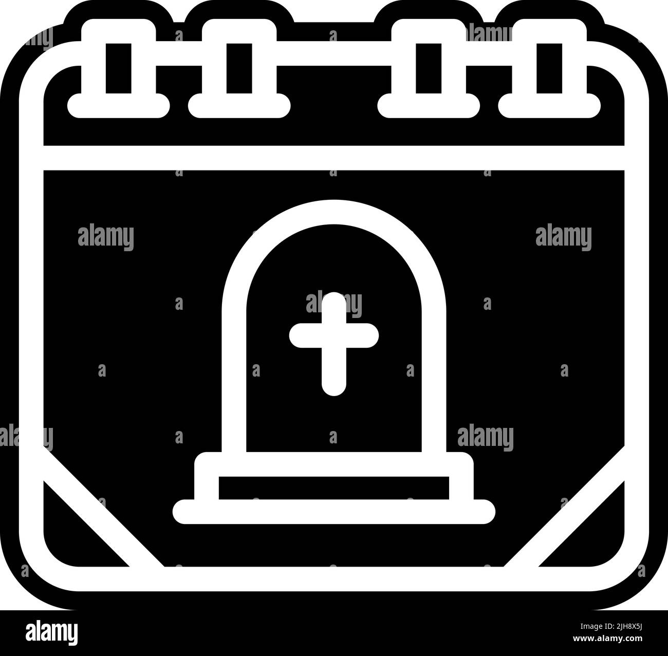 Kalender Beerdigung . Stock Vektor