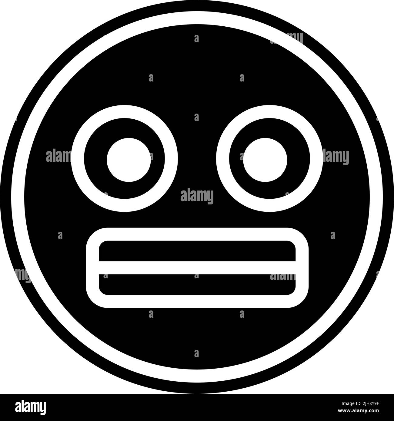 Emoji und Emoticons nervös . Stock Vektor