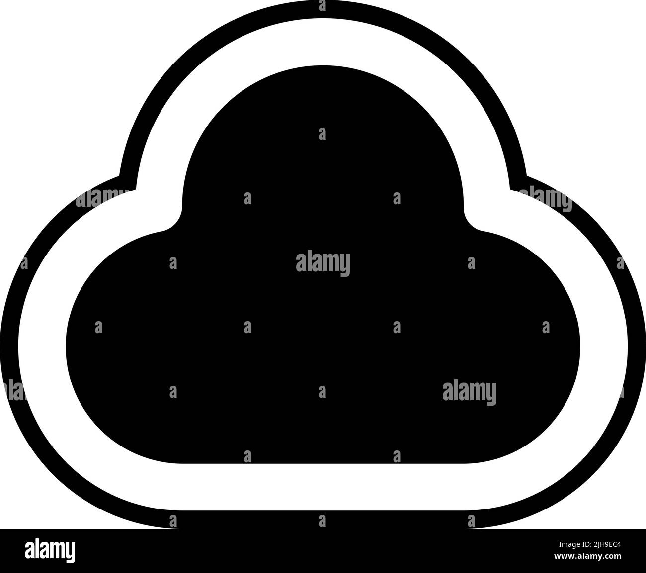 Grundlegende ui-Cloud . Stock Vektor