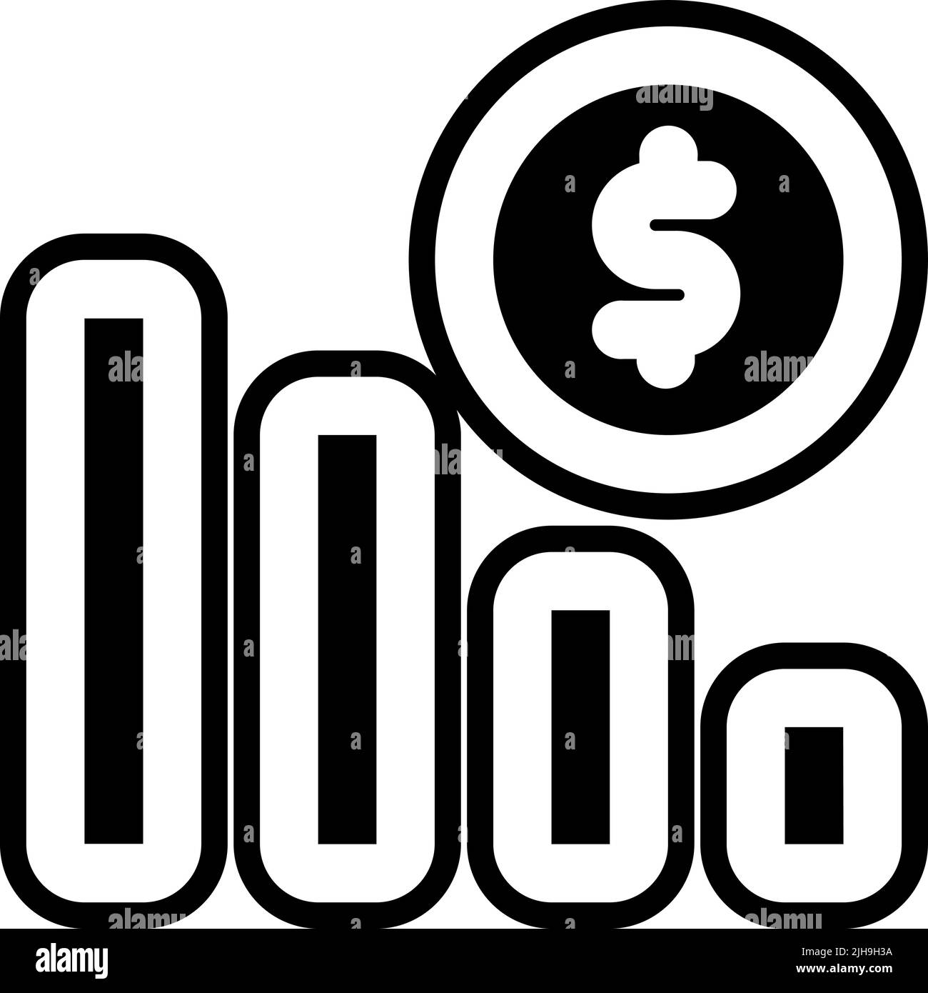 Rückgang der Wirtschaft . Stock Vektor