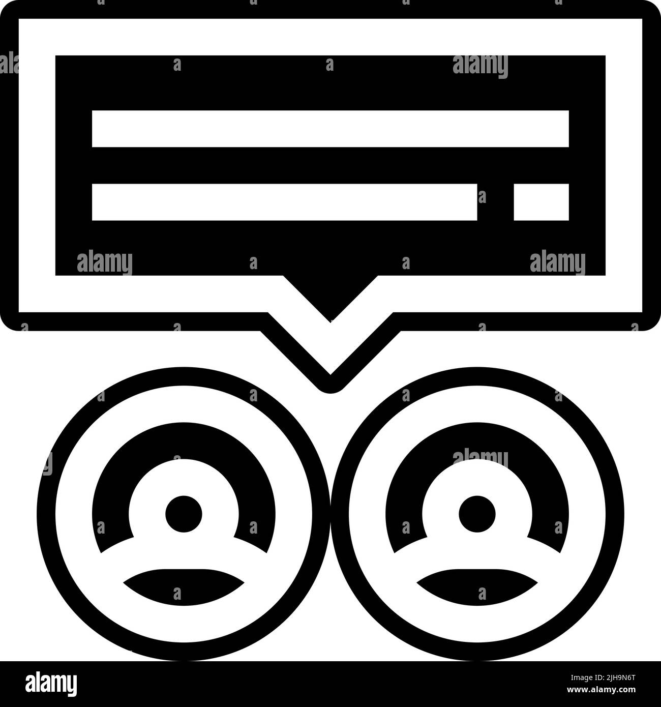 Social-Media-Gespräch . Stock Vektor