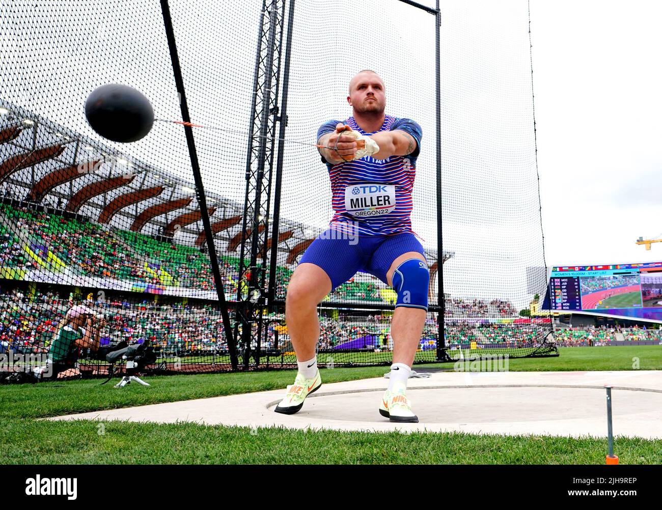 Der britische Nick Miller tritt am zweiten Tag der Leichtathletik