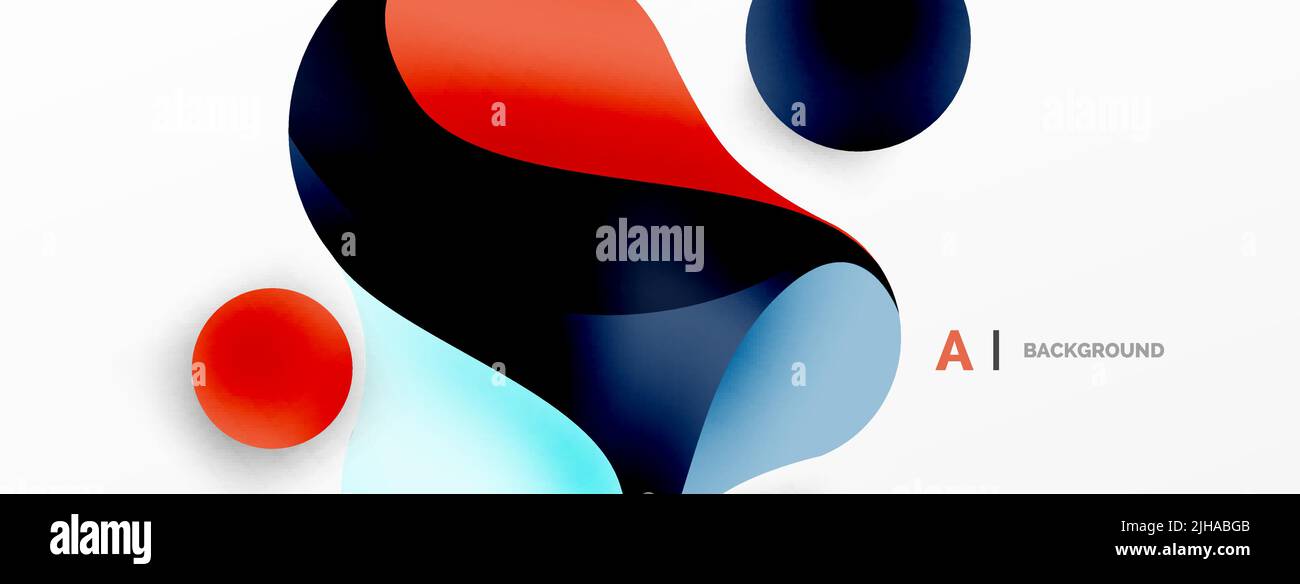 Geometrische runde Formen und Kreise abstrakter Hintergrund. Wallpaper für Konzept der KI-Technologie, Blockchain, Kommunikation, 5G, Wissenschaft, Unternehmen Stock Vektor