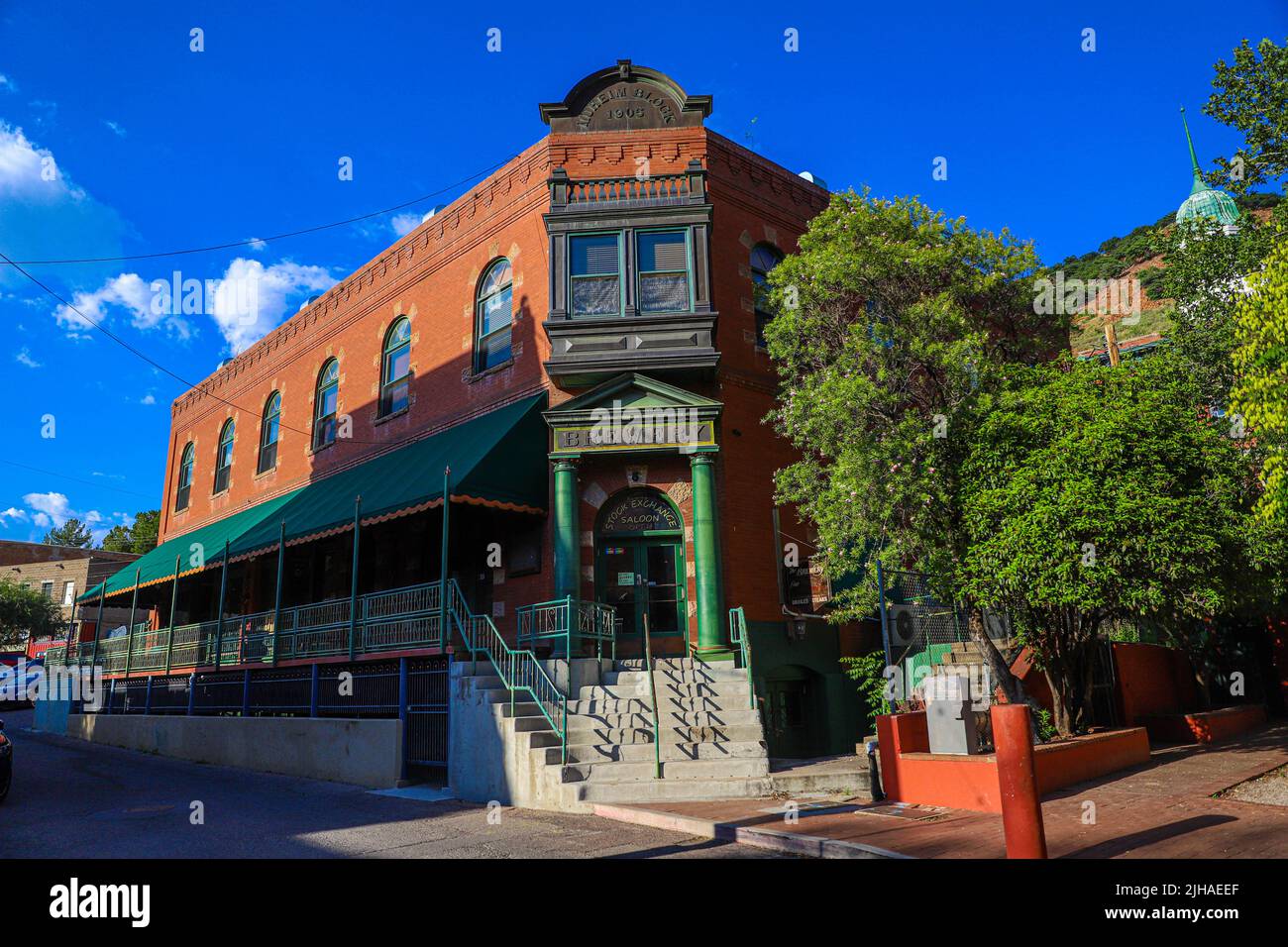 Bisbee, Stadt in Arizona USA. Old West Town, gelegen im Cochise County im US-Bundesstaat Arizona und südöstlich von Tucson, ist die alte Bergbaustadt Tombstone. © (Foto von Luis Gutierrez/Norte Photo) Bisbee, ciudad en Arizona Estados Unidos. pueblo del viejo oeste, se ubica en el condado de Cochise en el estado estadounidense de Arizona y al sureste de Tucson, está el Antiguo pueblo minero de Tombstone. © (Foto von Luis Gutierrez/Norte Photo) Stockfoto