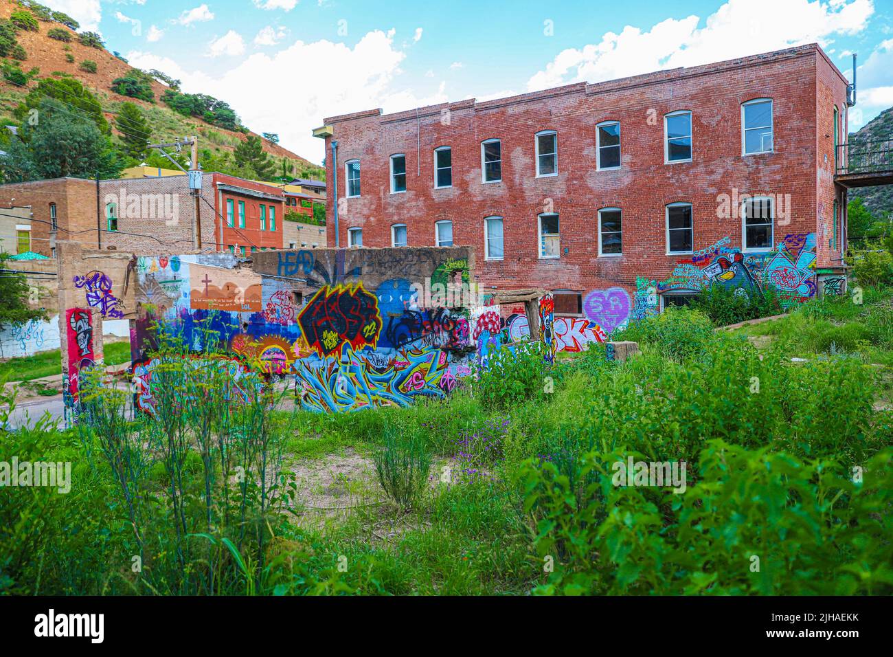 Bisbee, Stadt in Arizona USA. Old West Town, gelegen im Cochise County im US-Bundesstaat Arizona und südöstlich von Tucson, ist die alte Bergbaustadt Tombstone. © (Foto von Luis Gutierrez/Norte Photo) Bisbee, ciudad en Arizona Estados Unidos. pueblo del viejo oeste, se ubica en el condado de Cochise en el estado estadounidense de Arizona y al sureste de Tucson, está el Antiguo pueblo minero de Tombstone. © (Foto von Luis Gutierrez/Norte Photo) Stockfoto