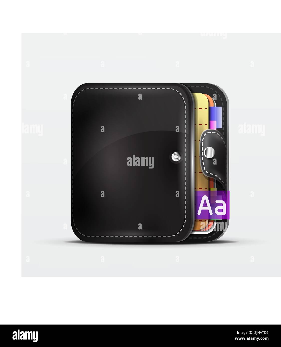 Brieftasche | Organizer-Handy-app-Symbol. Vektor Stock Vektor