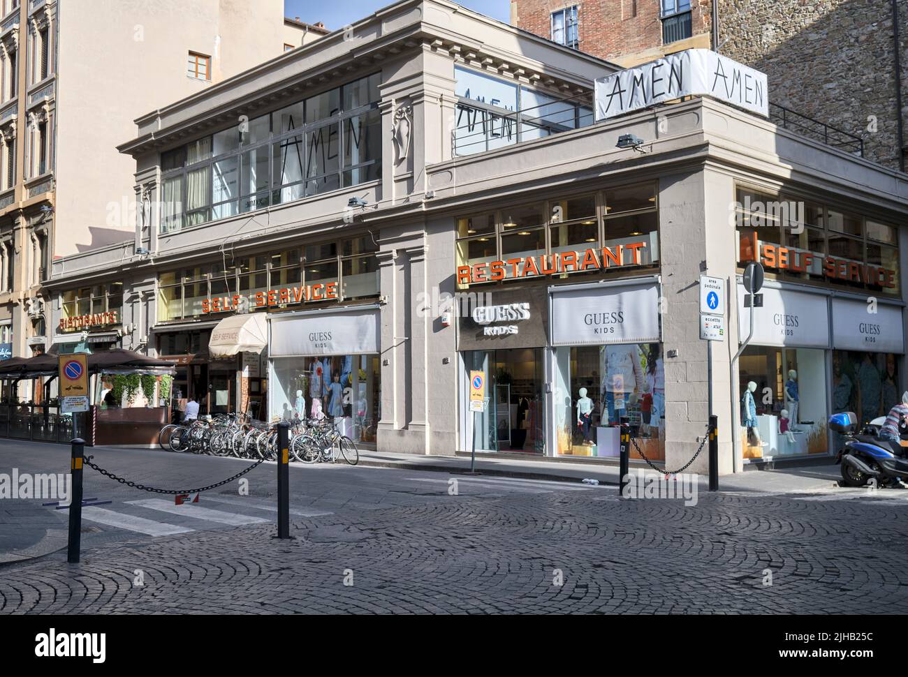 Selbstbedienungsrestaurant Leonardo Florenz Italien Stockfoto