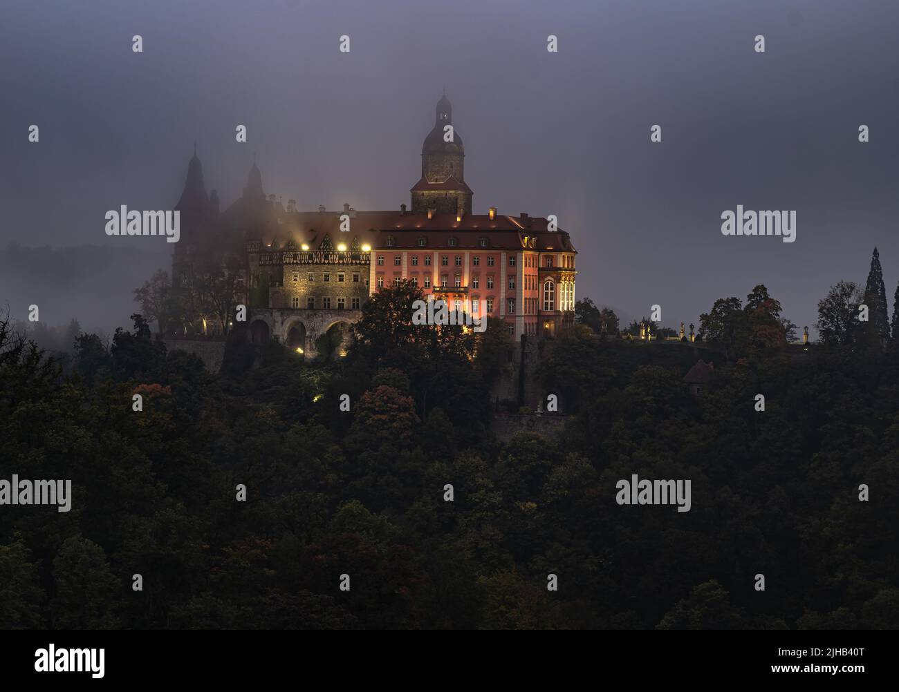 Zamek Książ, Burg Książ Stockfoto