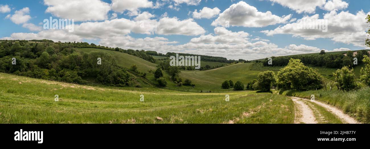 Cranborne Chase Valley Stockfoto