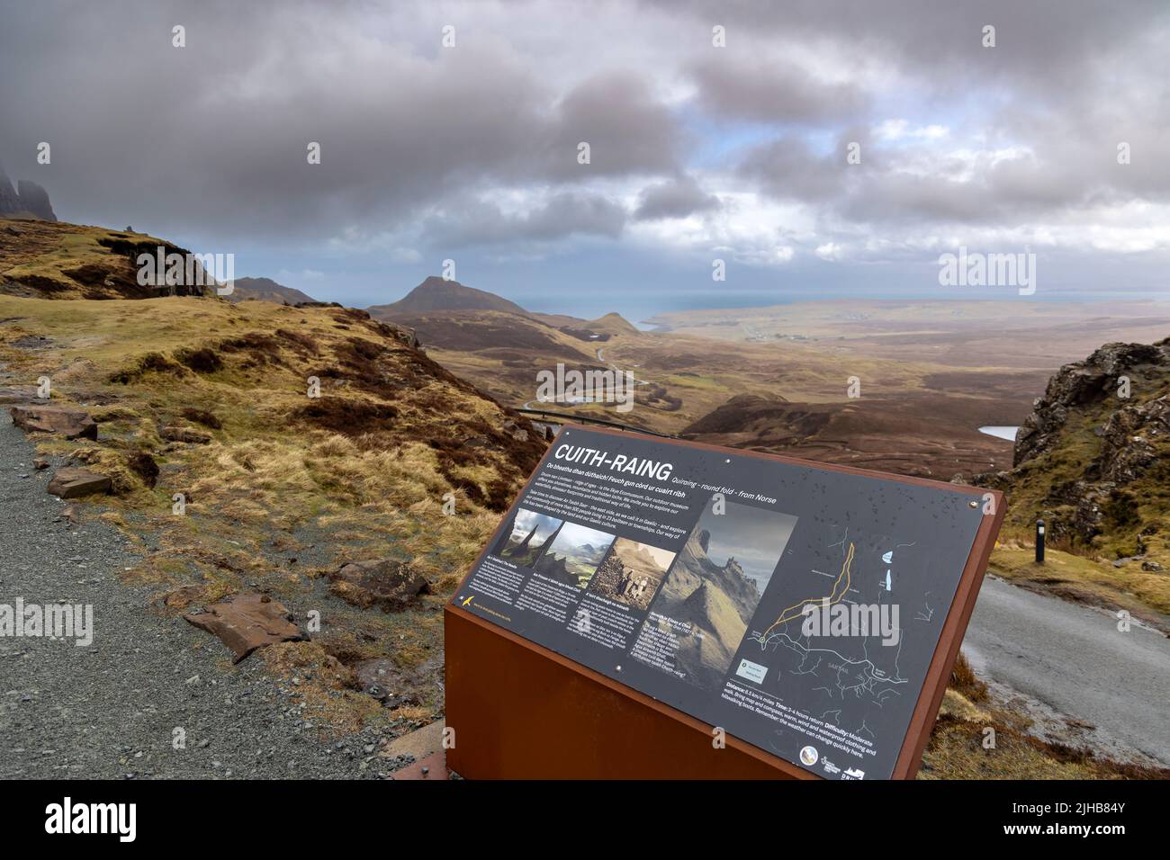 The Quiraing, (Cuith-Raing), Ostwand von Meall na Suiramach, Trotternish, Isle of Skye, Schottland Stockfoto