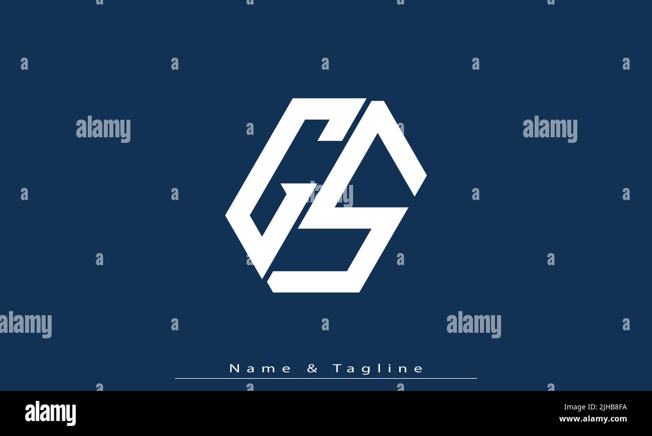 Alphabet Buchstaben Initialen Monogramm Logo GS , SG Stock Vektor