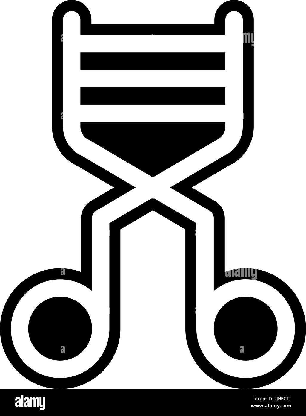 Schönheit Wimpern Lockenstab . Stock Vektor