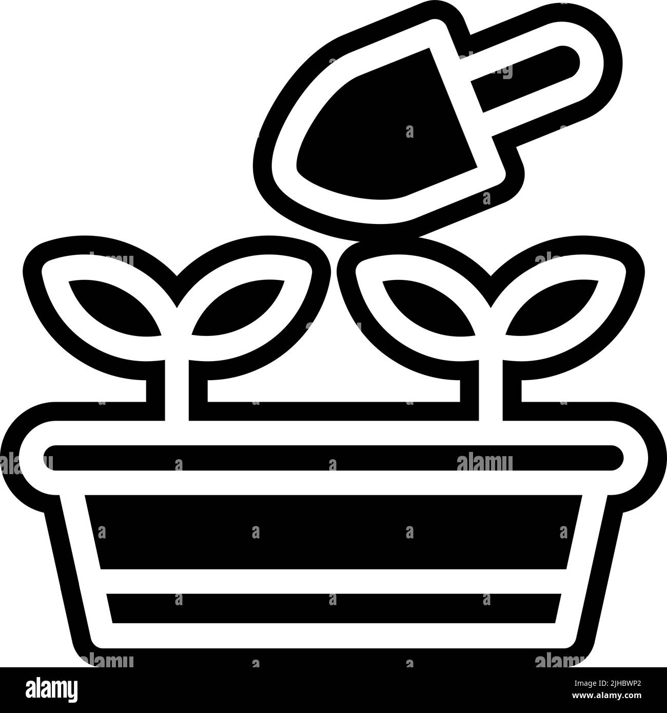 Bleiben Sie zu Hause im Garten. Stock Vektor