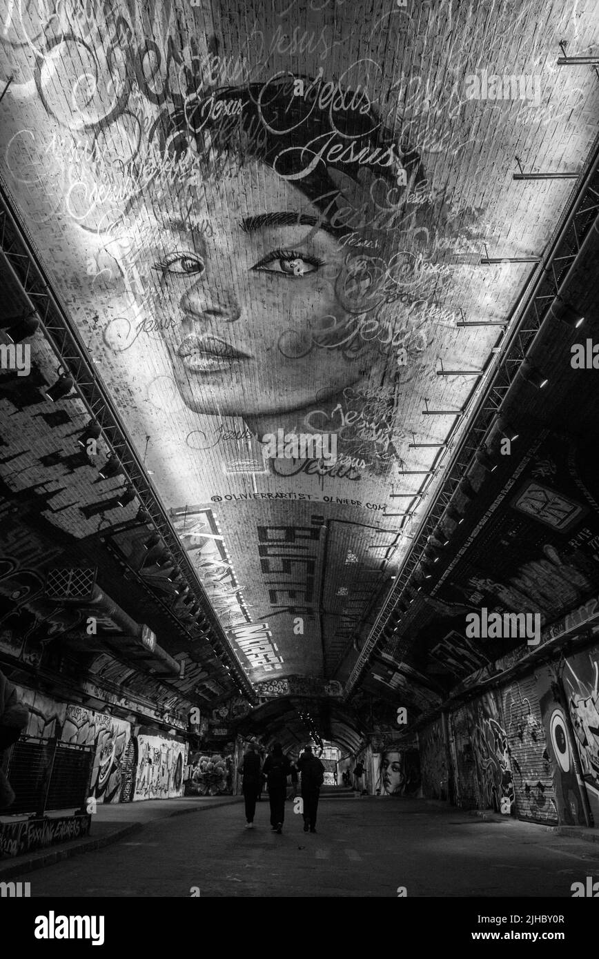 Leake Street Tunnels Street Art Stockfoto