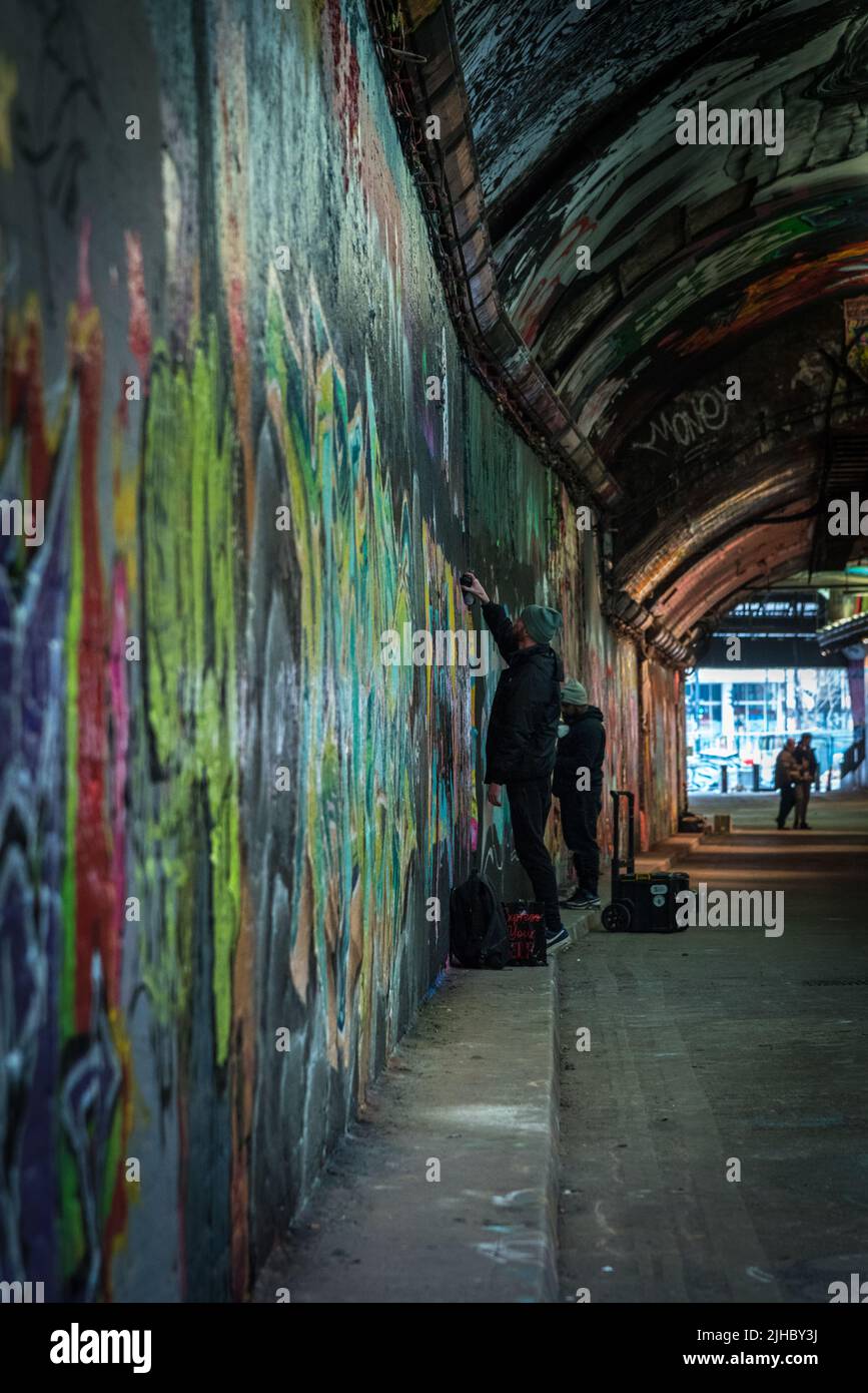 Leake Street Tunnels Street Art Stockfoto