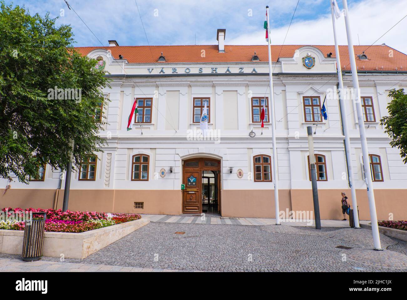 Varoshaza, Rathaus, Fö ter, Keszthely, Ungarn Stockfoto