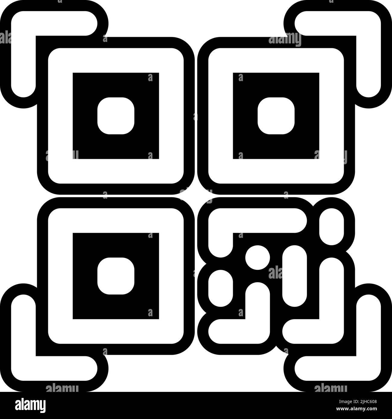 E-Commerce qr-Code-Scan . Stock Vektor