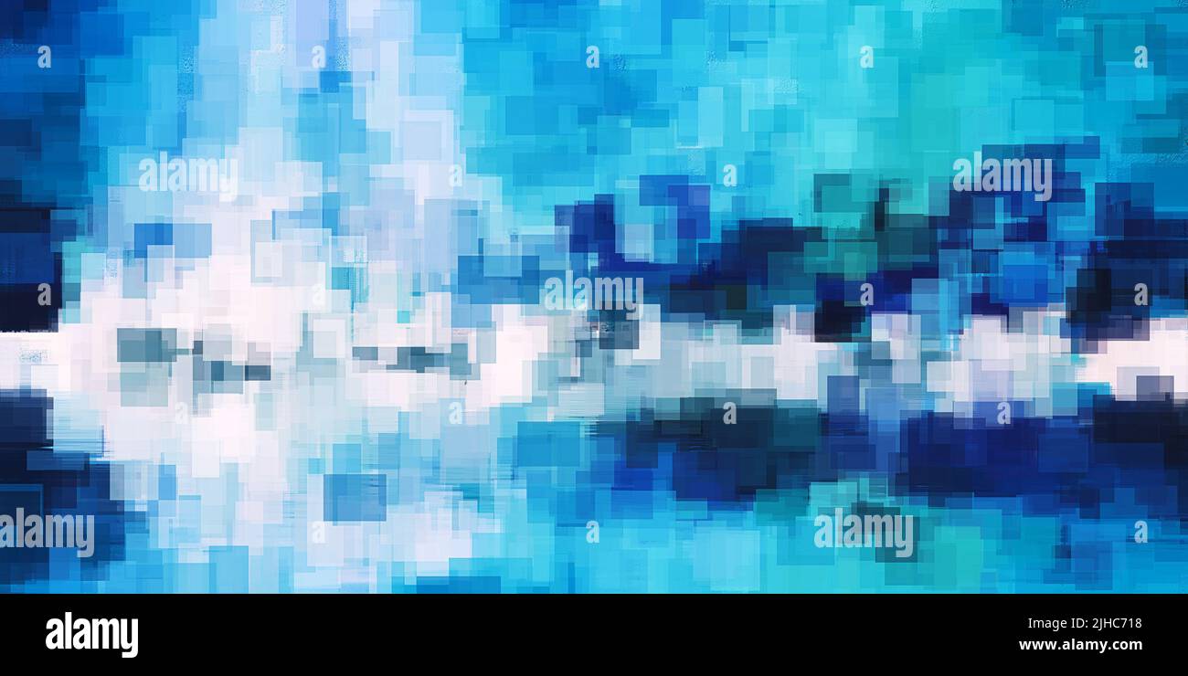 Blau abstrakten geometrischen Hintergrund. 3D-Rendering Stockfoto