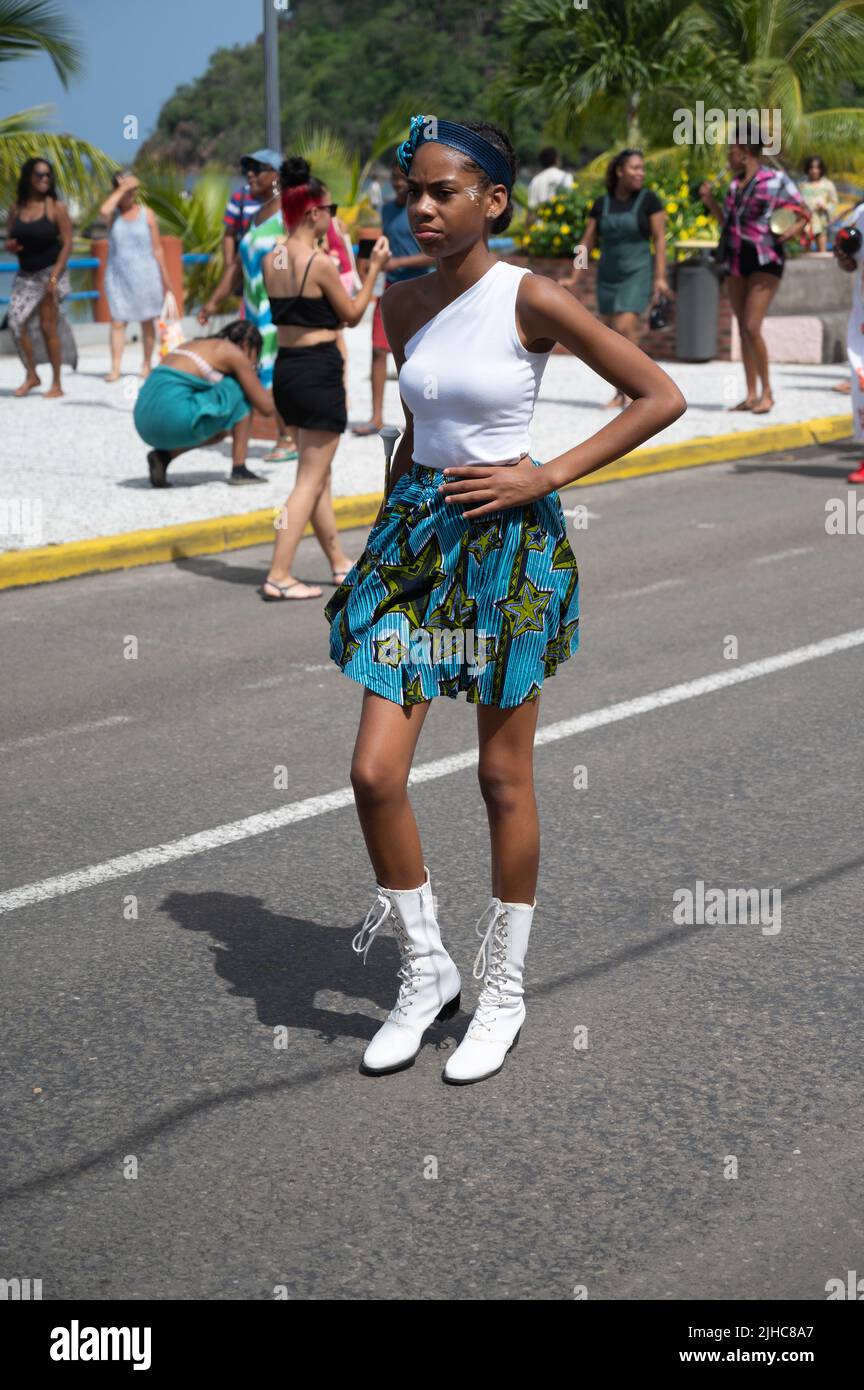 Parade in les anses d'arlet, martinique, französisch-westindien Stockfoto