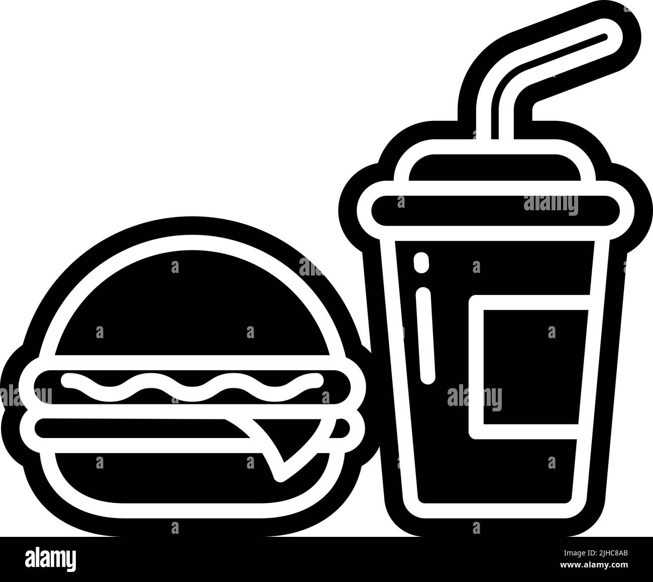 Essen und Lieferung von Lebensmitteln . Stock Vektor