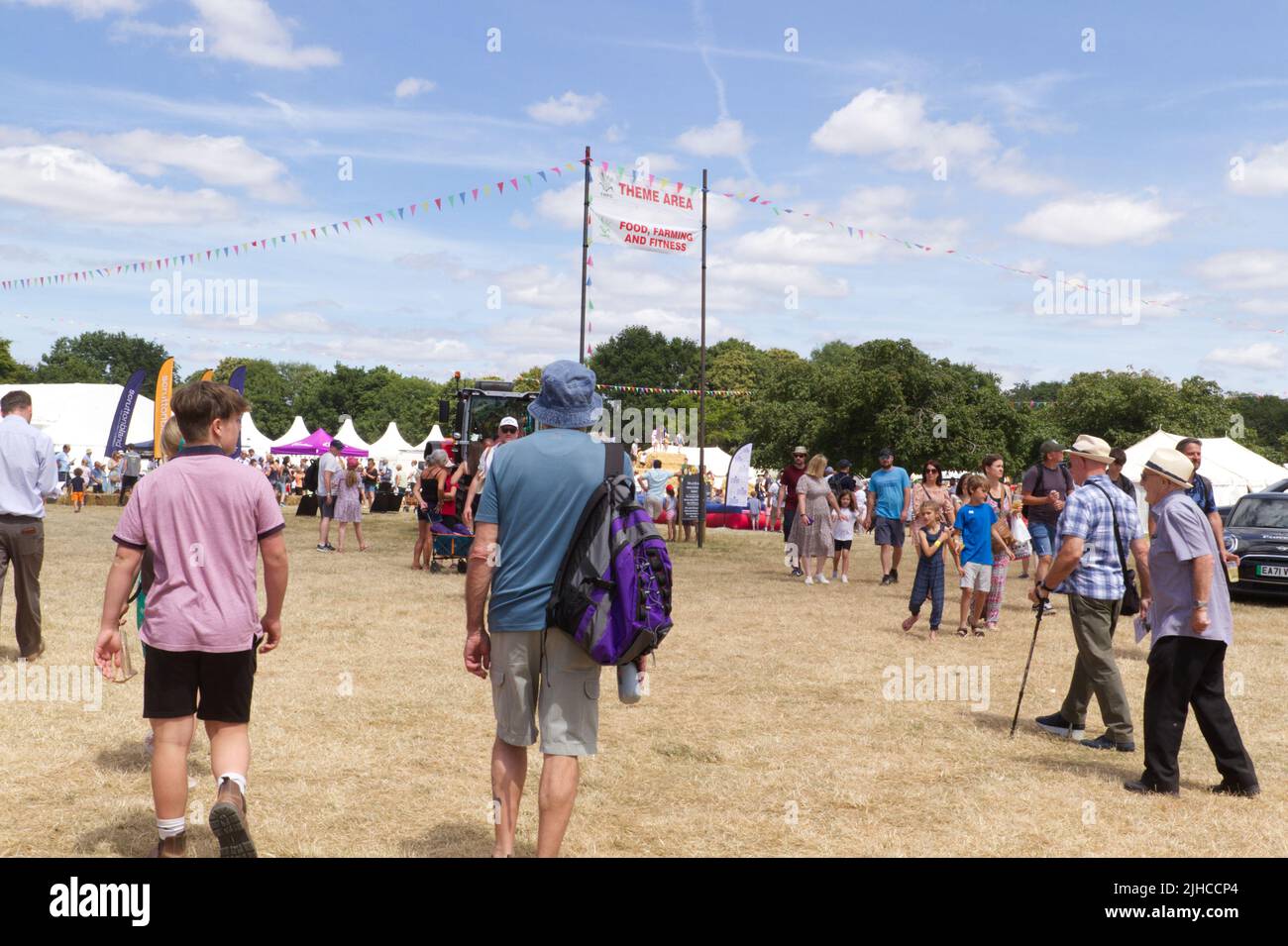 Der Themenbereich auf der Tendring Hundert Show 2022 in Essex, der größten landwirtschaftlichen Veranstaltung des Landes. Stockfoto