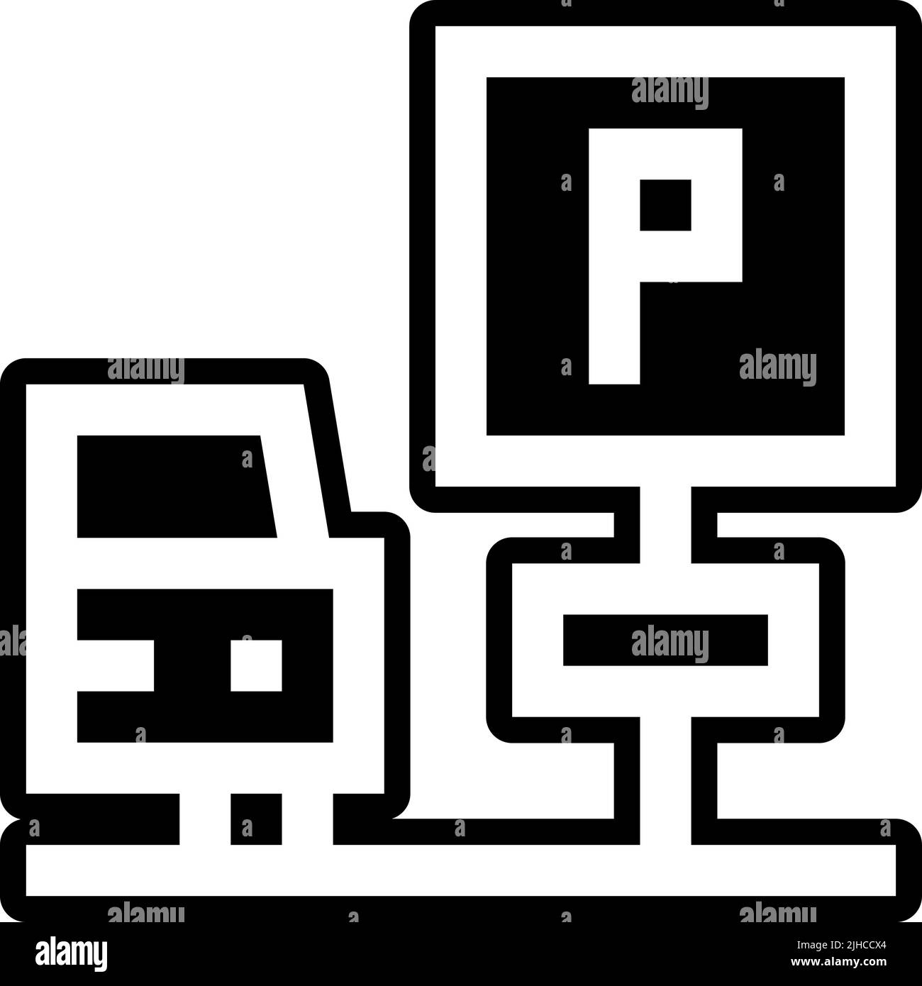 Autobahnparkplatz . Stock Vektor