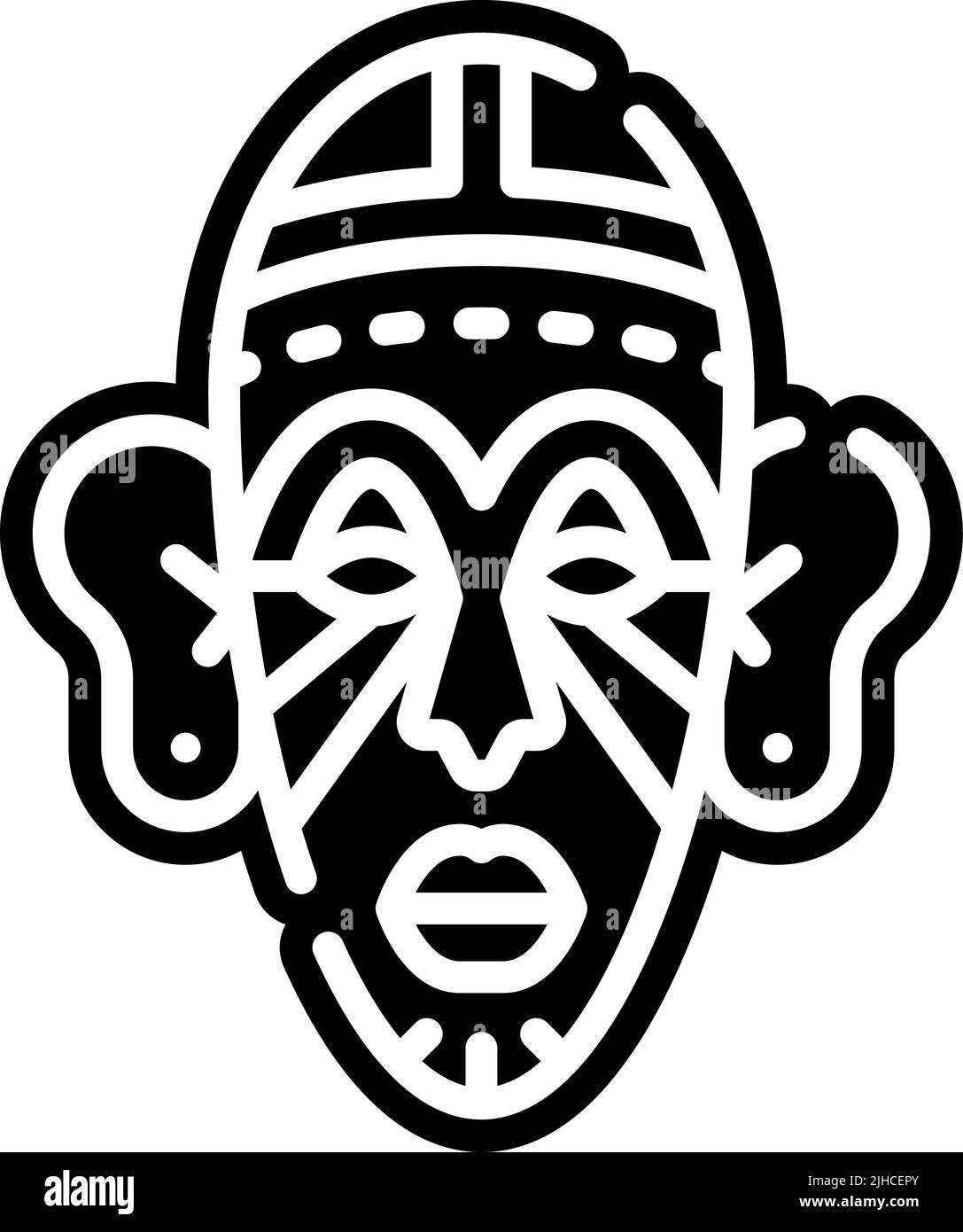 Südafrika afrikanische Maske . Stock Vektor