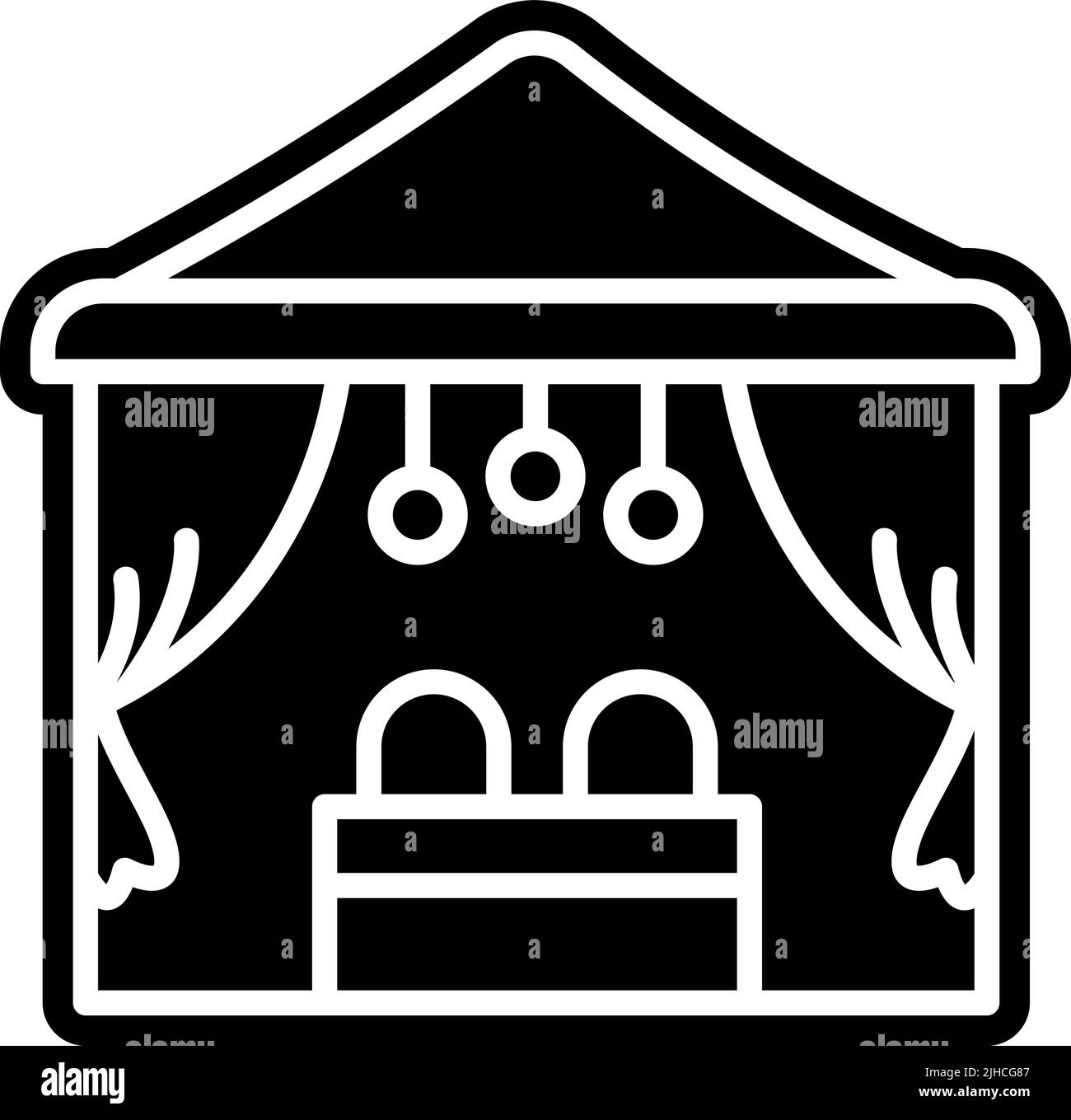 Cabana am tropischen Strand. Stock Vektor