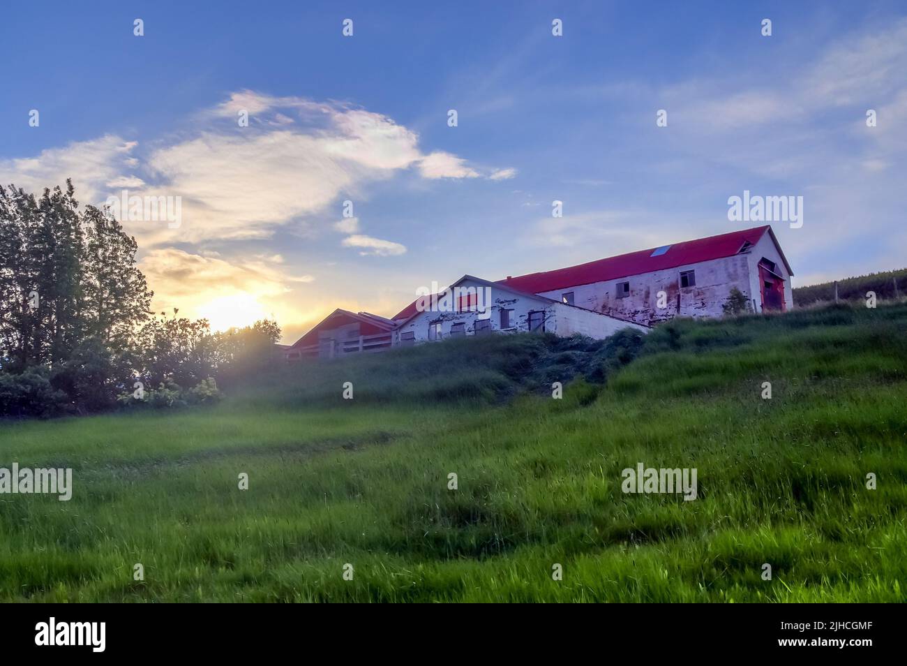 Alte und verlassene Gebäude in Island - verlorene Orte Stockfoto
