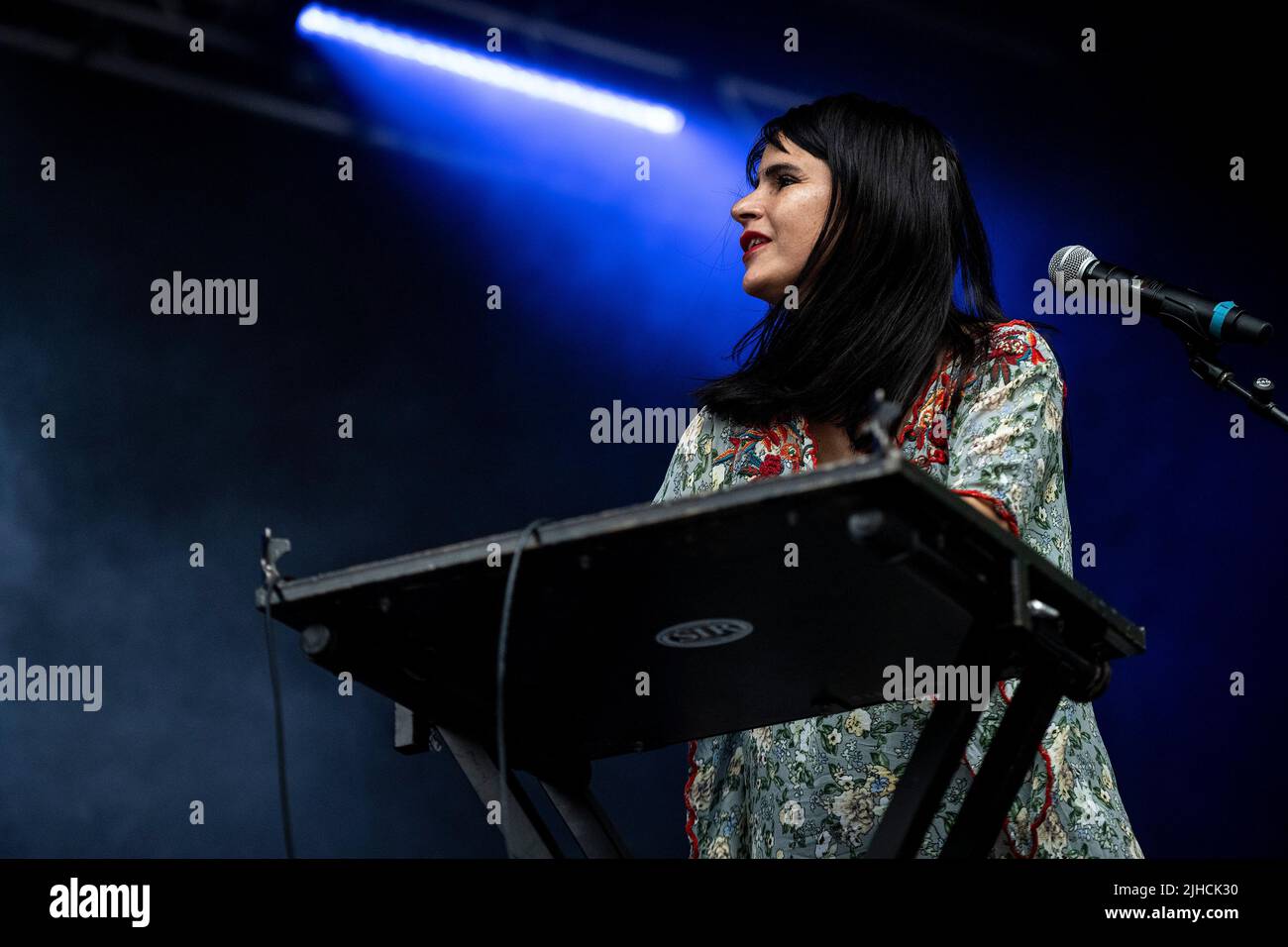 Chicago, USA. 17.. Juli 2022. Sofia Kourtesis tritt am Sonntag, 17. Juli 2020, beim Pitchfork Festival in Chicago, IL, auf. (Foto von Christopher Dilts/Sipa USA) Quelle: SIPA USA/Alamy Live News Stockfoto